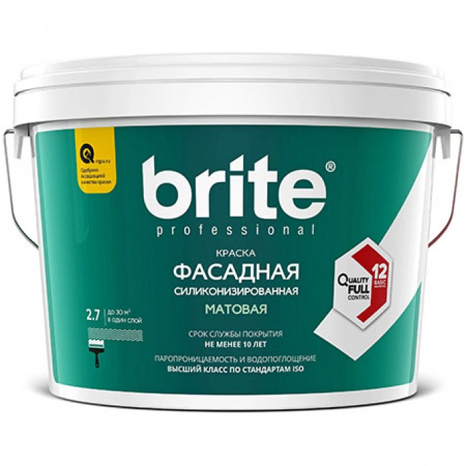 Краска фасадная силиконизированная BRITE Professional 66053