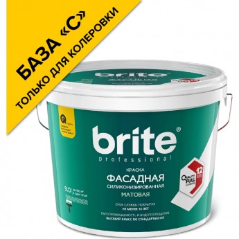 Силиконизированная краска для фасадов и цоколей BRITE PROFESSIONAL