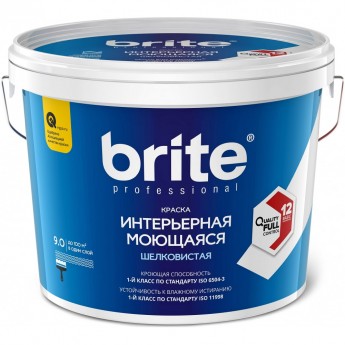 Интерьерная моющаяся краска BRITE PROFESSIONAL