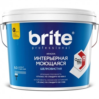 Интерьерная моющаяся краска BRITE PROFESSIONAL