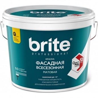 Фасадная всесезонная краска BRITE PROFESSIONAL