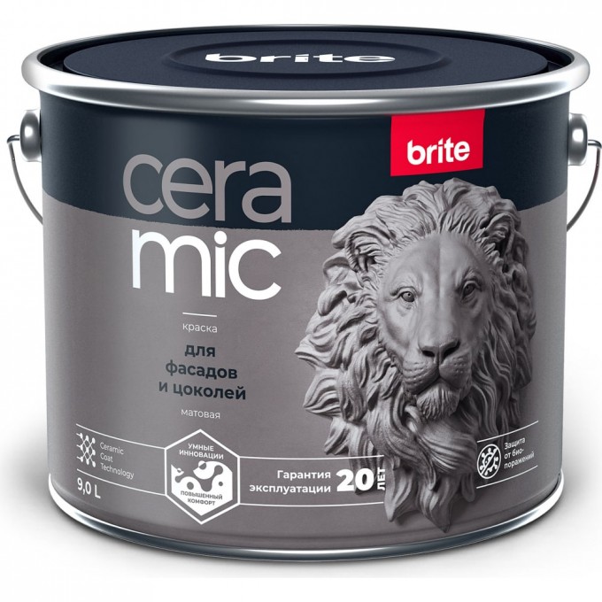 Краска для фасадов и цоколей BRITE CERAMIC O04602